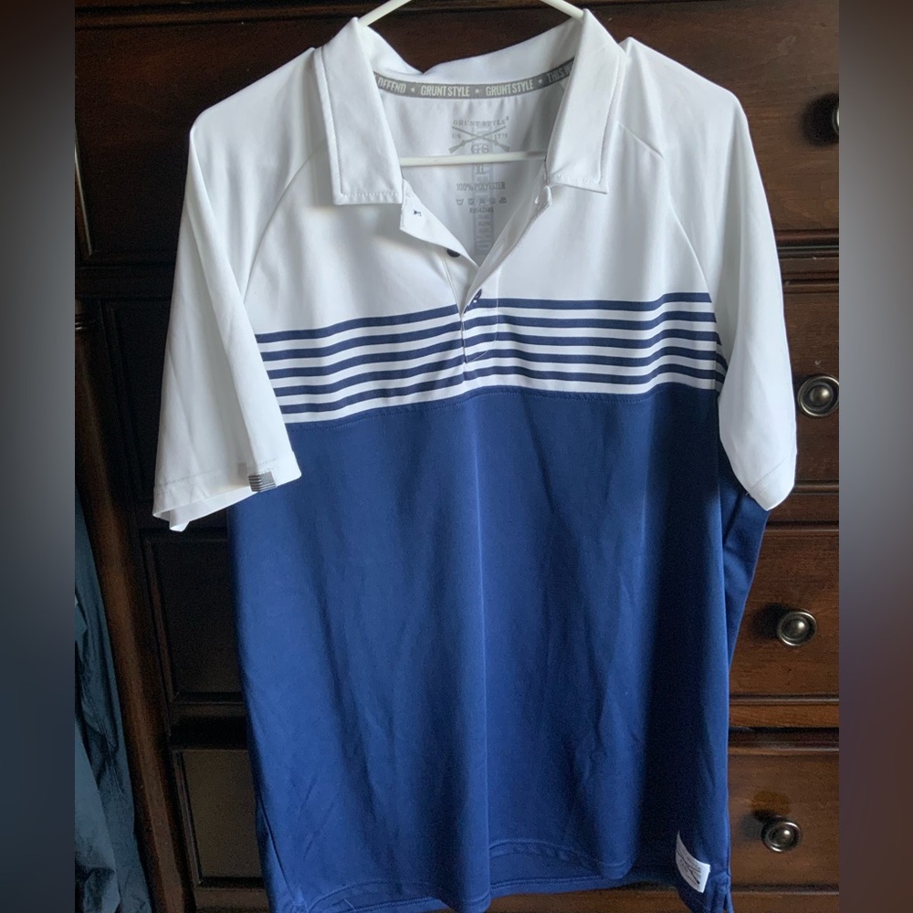Grunt Style Navy and White Polo Shirt